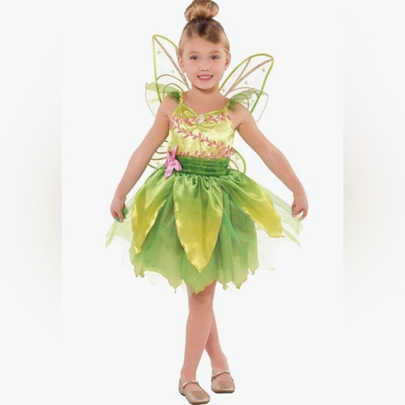 PARTY CITY DISNEY Classic Tinker Bell Halloween Costume with Wings, Medium 8-10 - Picture 1 of 12